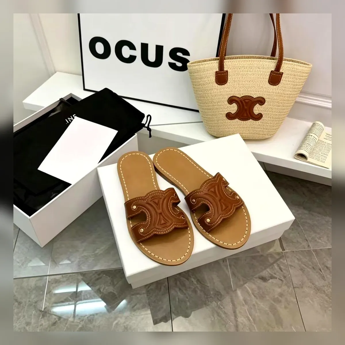 CHIC BY NENA featured sandal and handbag set